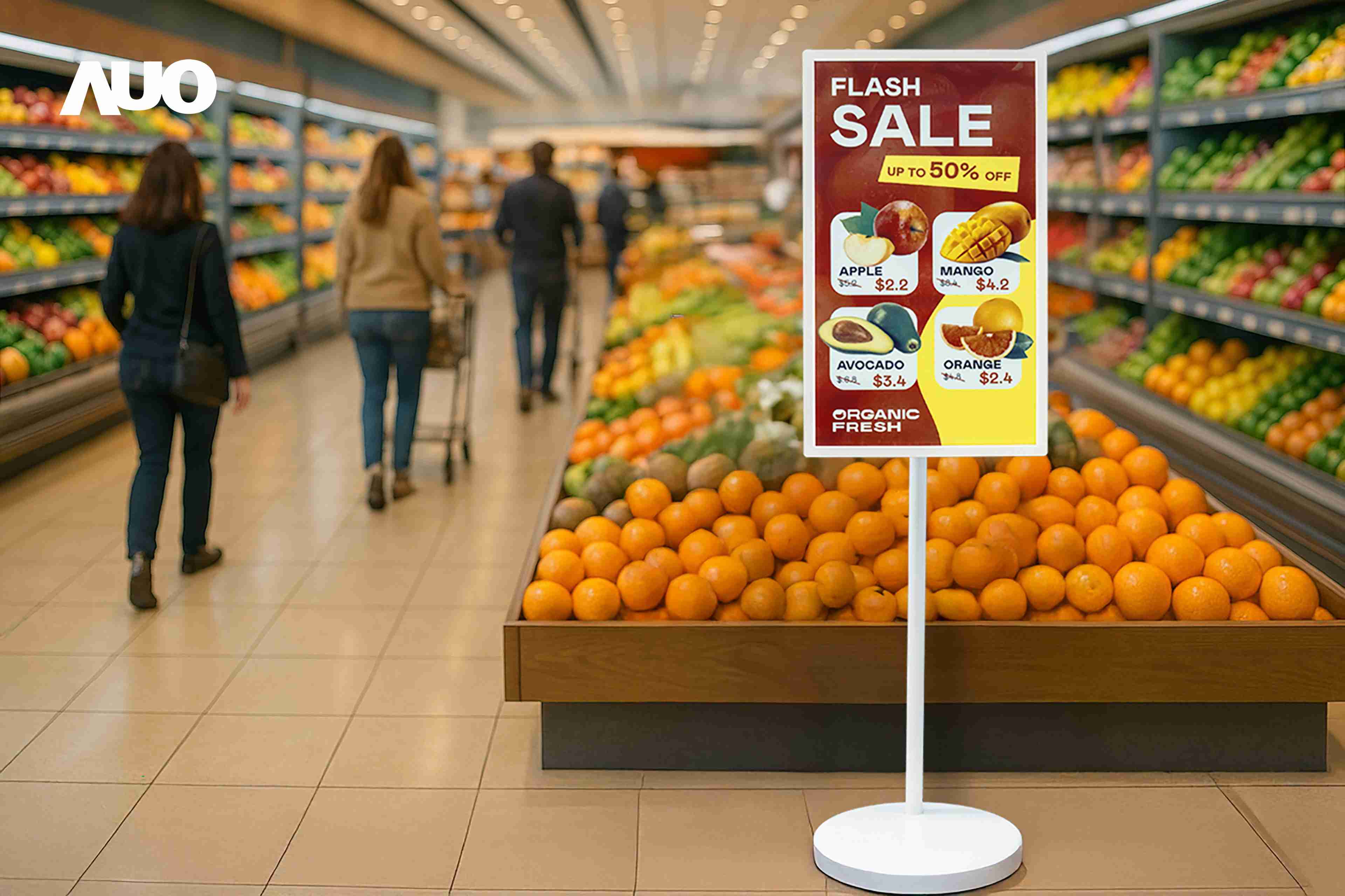 达擎首亮相低功耗、、、、全彩的〝aecoPost电子纸解决方案〞，，，，仅在更新画面时需要微量的电力驱动，，无需布建电线的便捷设计，，，使其可灵活应用、、、随意置放，，并可透过云端或行动装置app，，，轻松管理及排程广告内容，，，，晋升店头营销利器。。。。